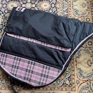 Kensington deluxe dressage saddle bag pink plaid